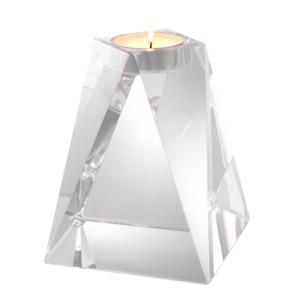 Crystal Glass Candle Holder Liaison | Eichholtz Miami