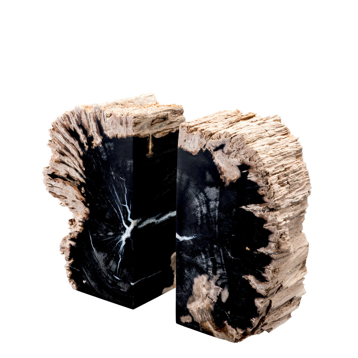Petrified Wood Bookends (2) Opia | Eichholtz Miami