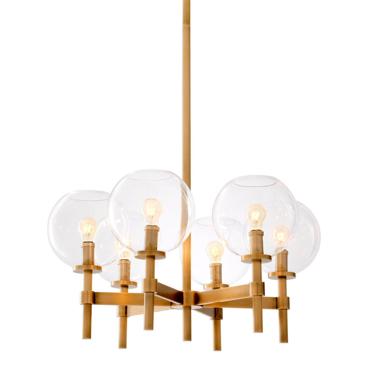 Brass Globe Chandelier Jade | Eichholtz Miami