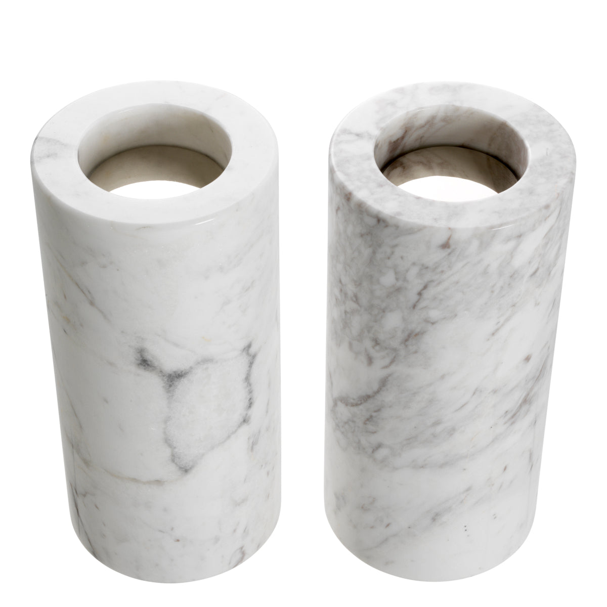 White Marble Tealight Holders (2) Tobor | Eichholtz Miami