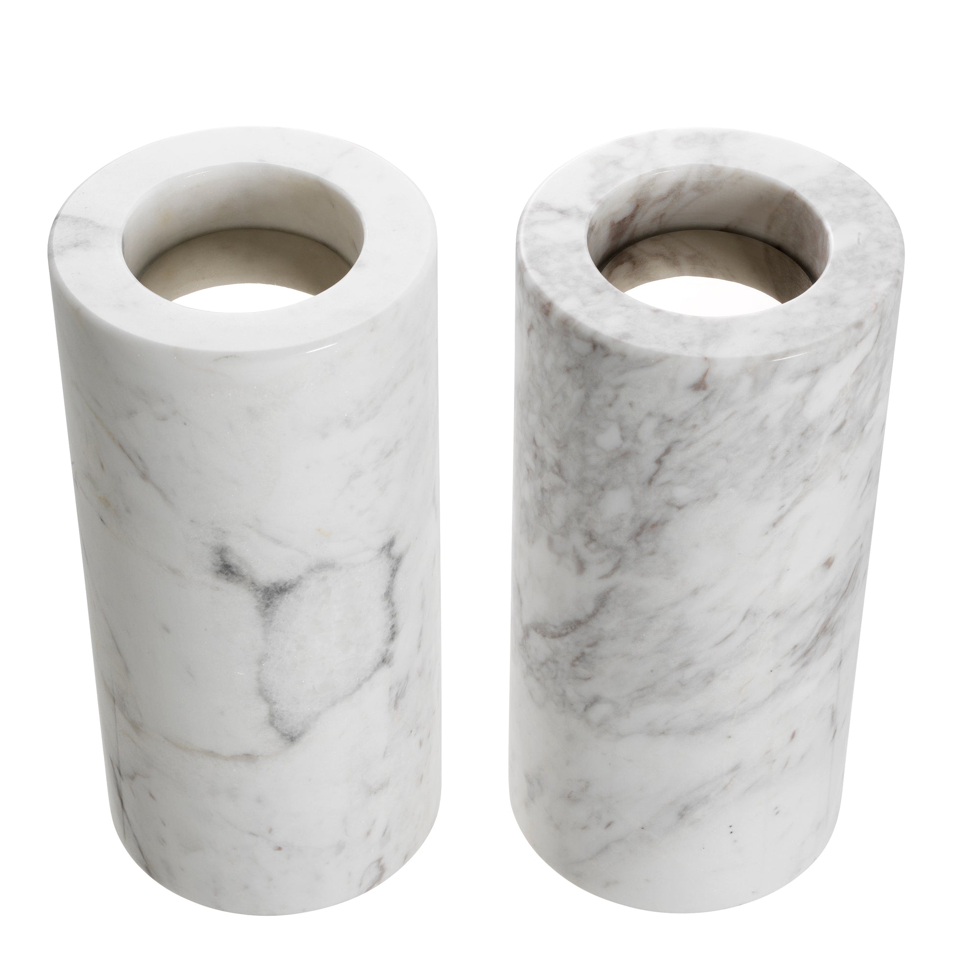 White Marble Tealight Holders (2) Tobor | Eichholtz Miami