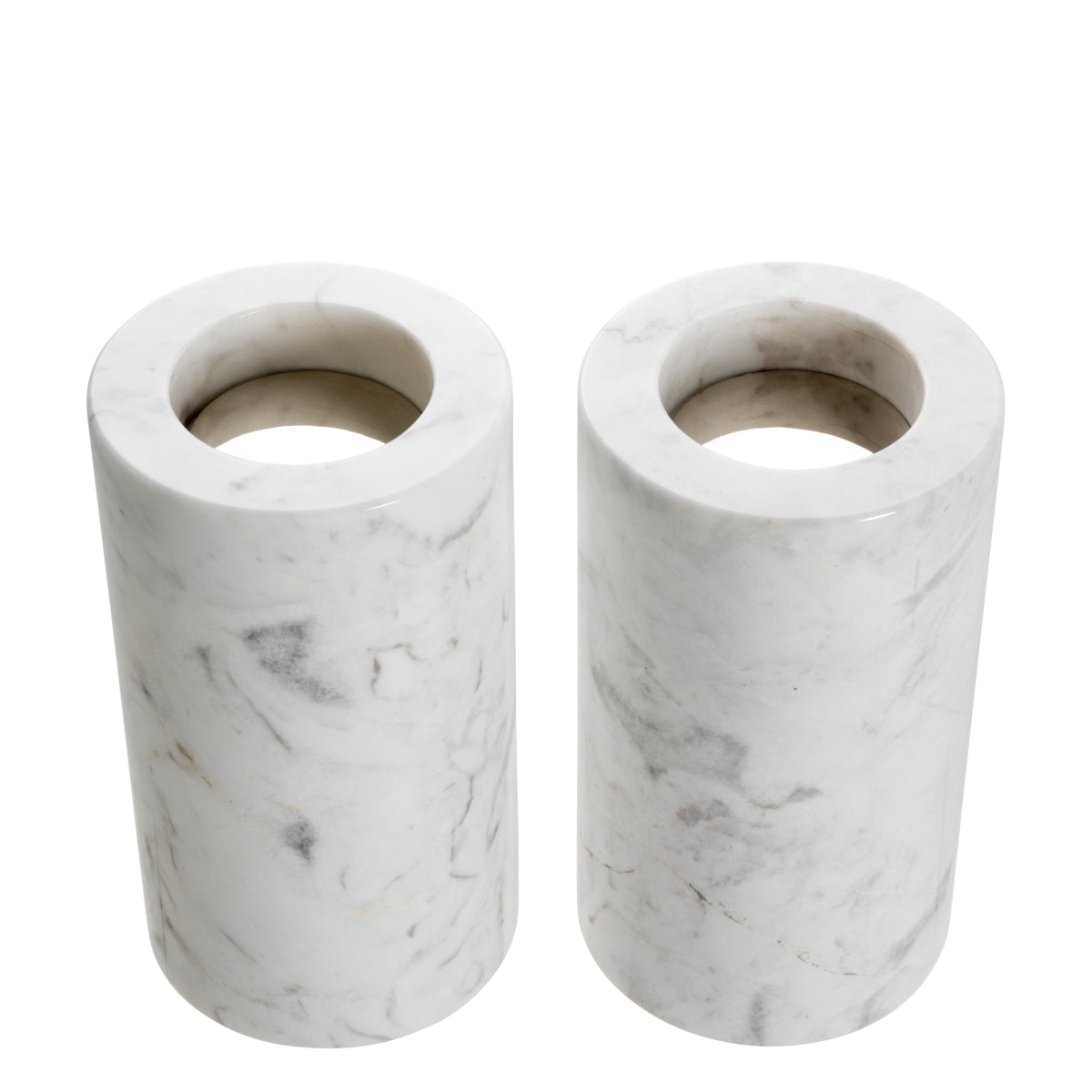 White Marble Tealight Holders (2) Tobor | Eichholtz Miami