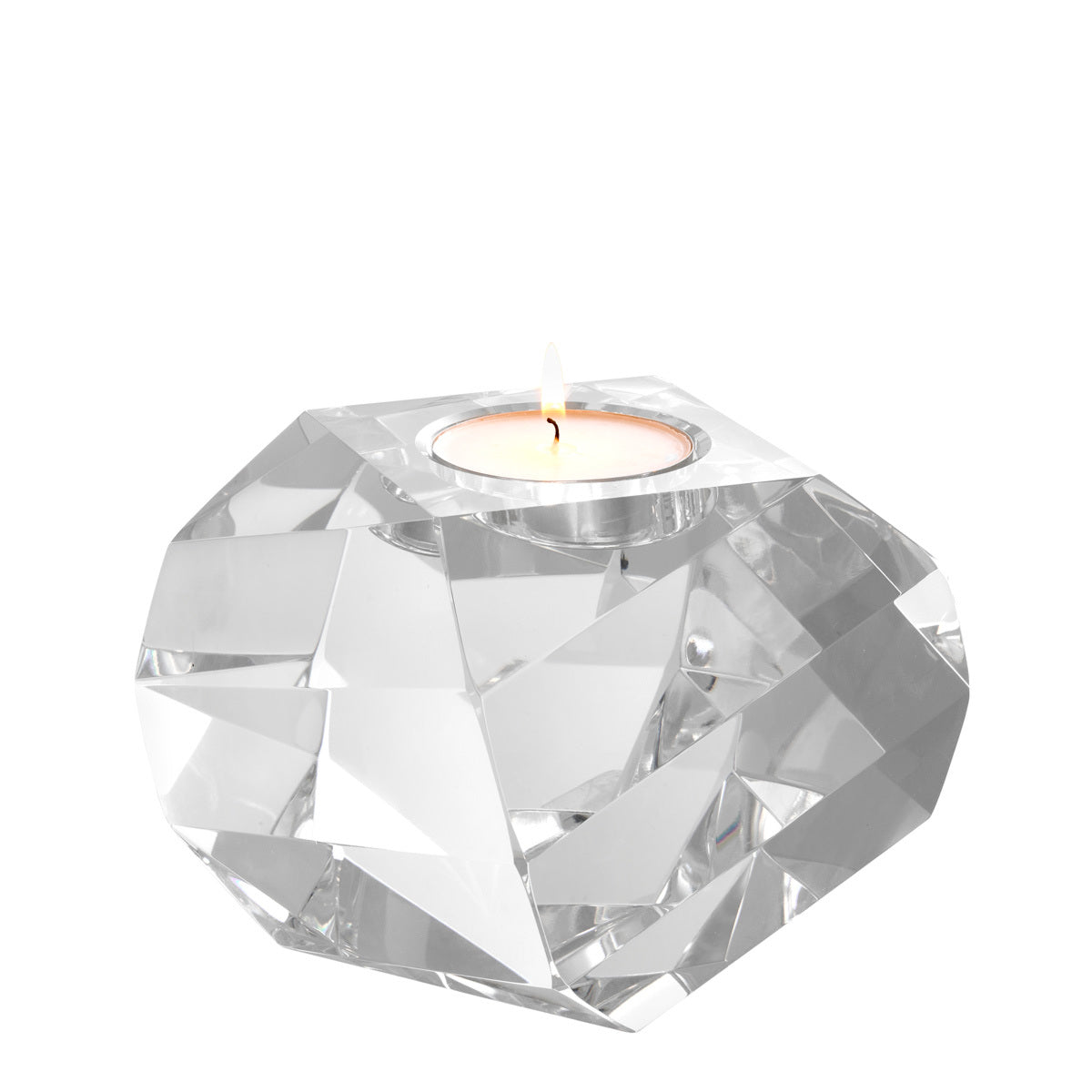 Crystal Tealight Holder Lucidity | Eichholtz Miami