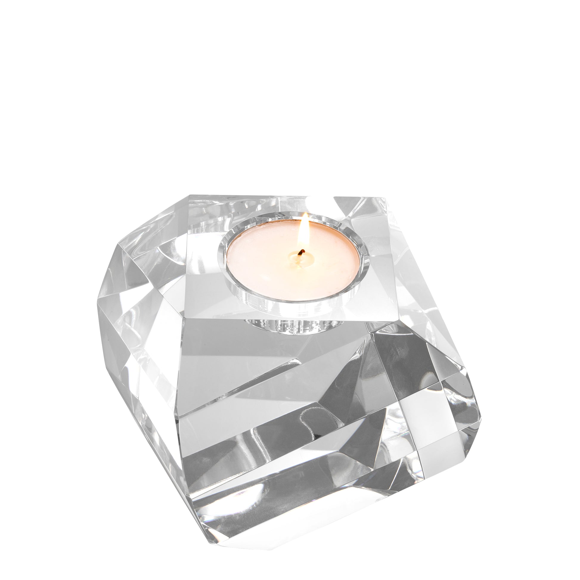 Crystal Tealight Holder Lucidity | Eichholtz Miami