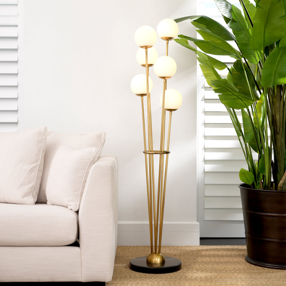 Brass Globe Floor Lamp Tortora | Eichholtz Miami