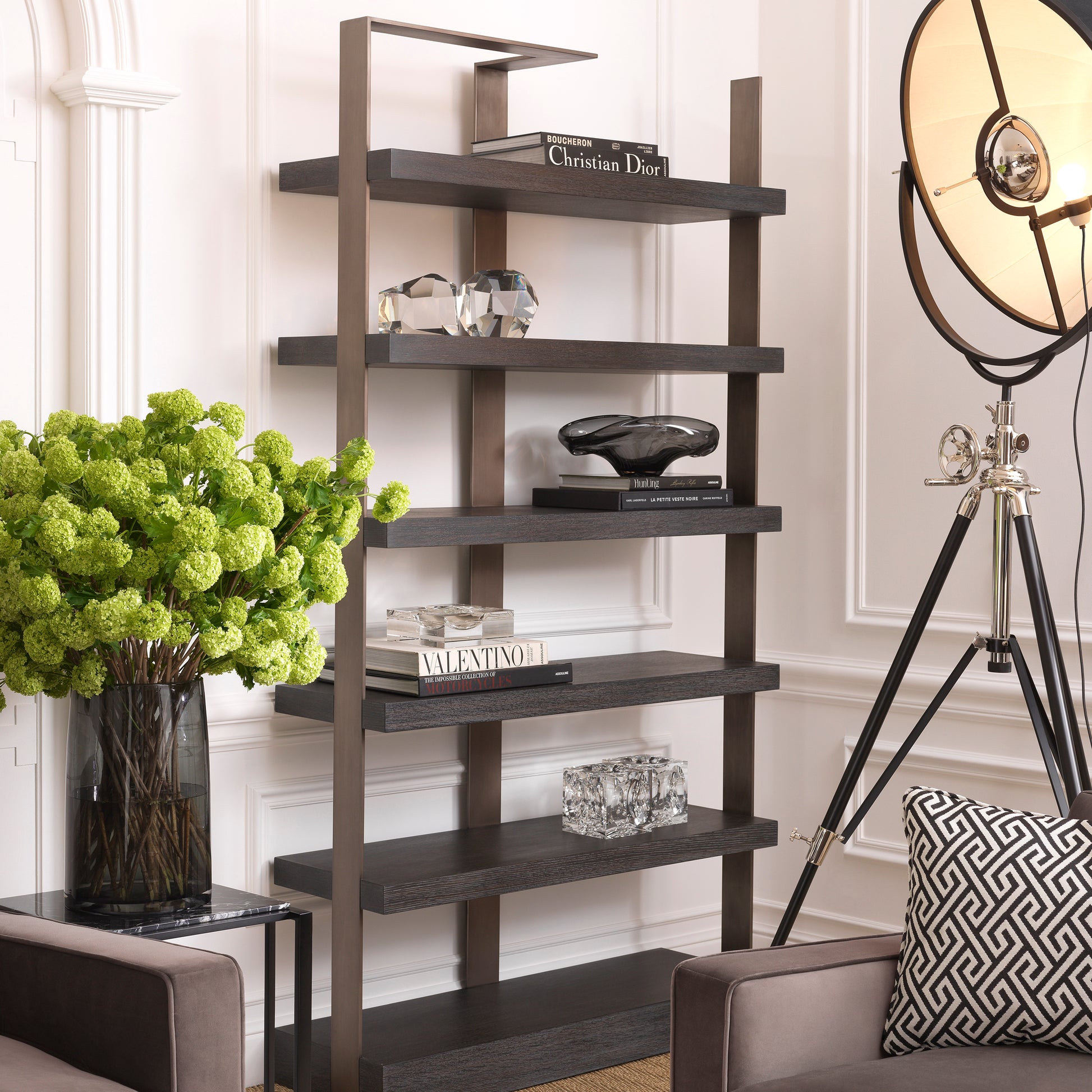 Metal Framed 6-Shelf Bookcase Geo | Eichholtz Miami