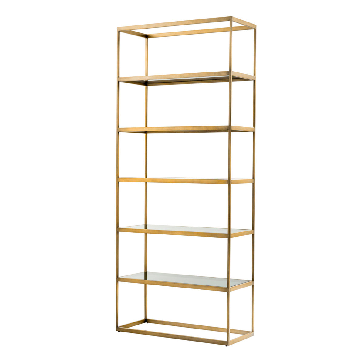 5 Shelf Brass Cabinet Omega | Eichholtz Miami