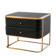 Black Leather Side Table Monfort | Eichholtz Miami