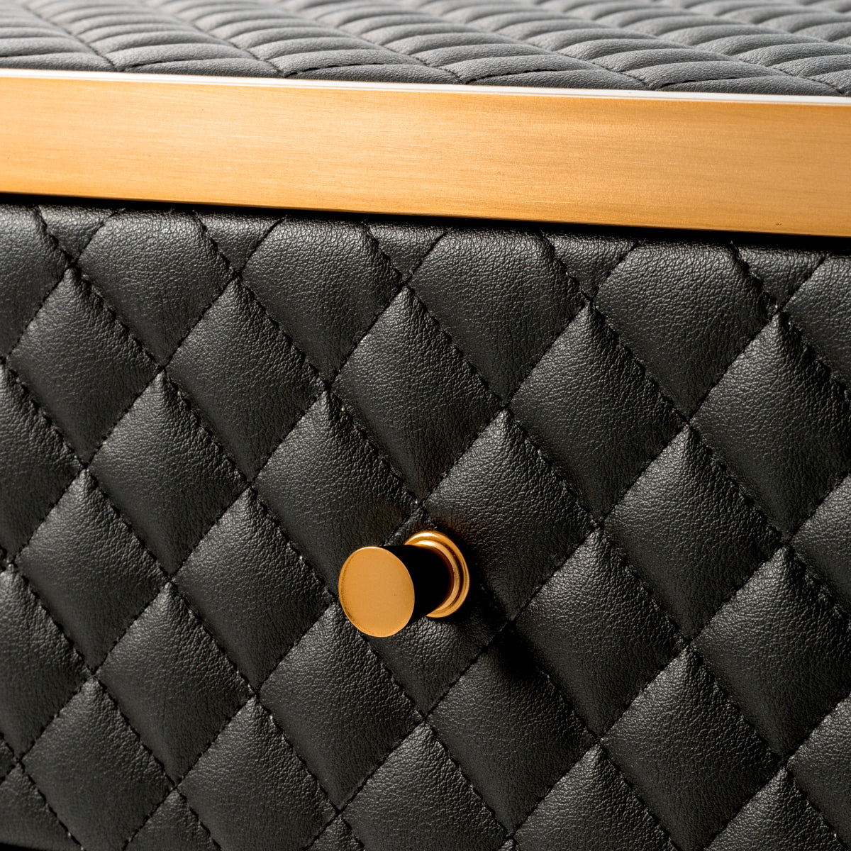 Black Leather Side Table Monfort | Eichholtz Miami