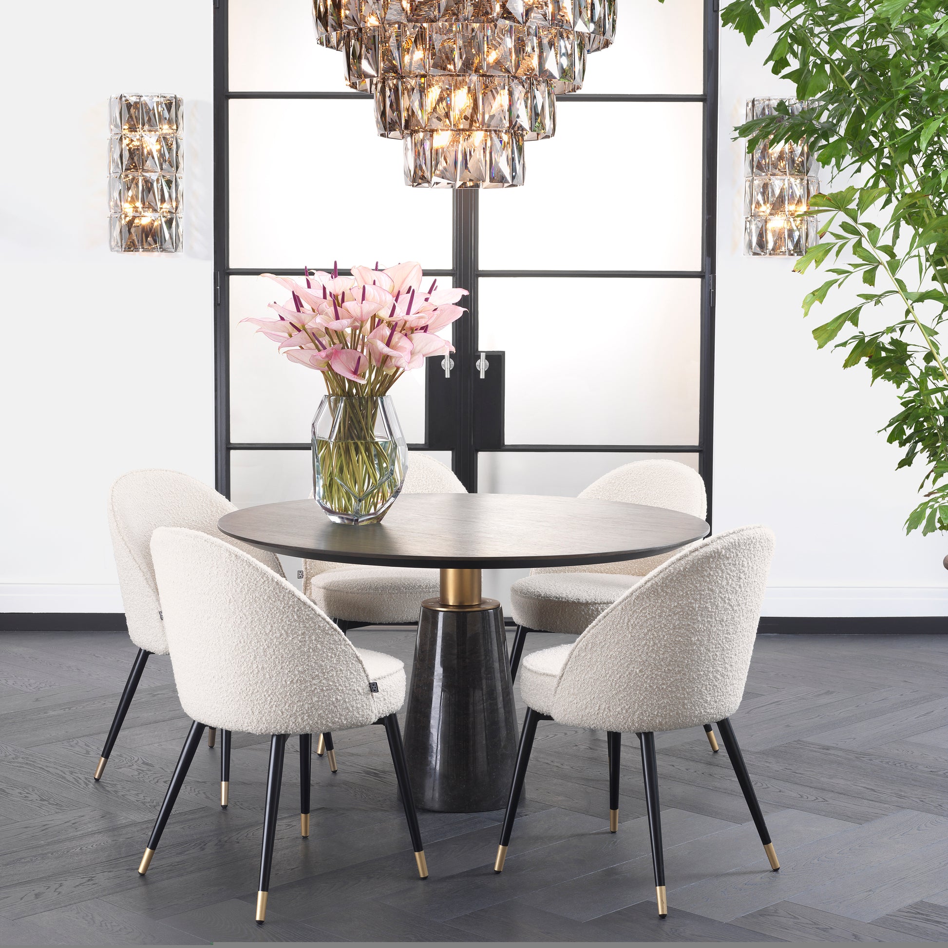 Gray Marble Dining Table Genova | Eichholtz Miami