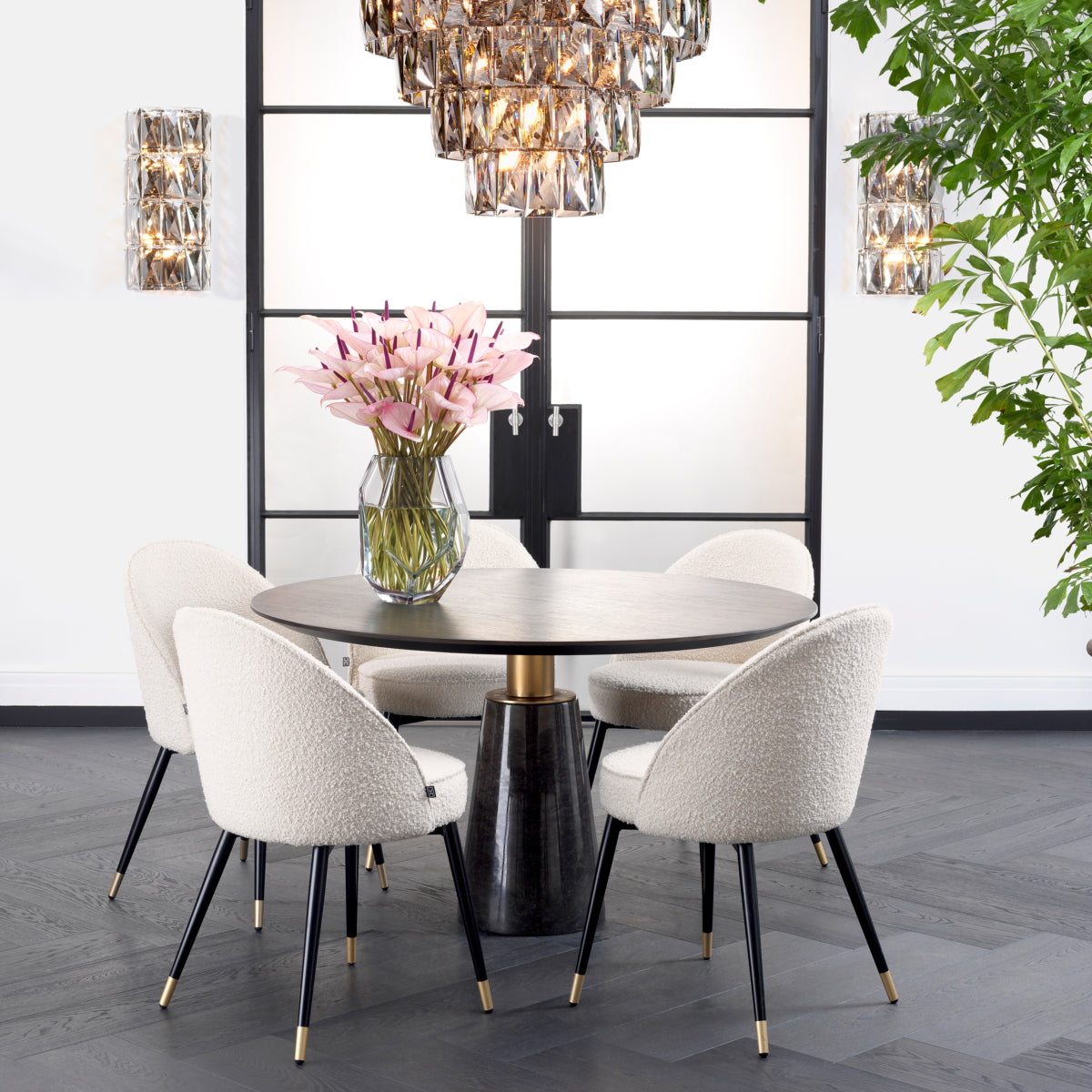 Gray Marble Dining Table Genova | Eichholtz Miami
