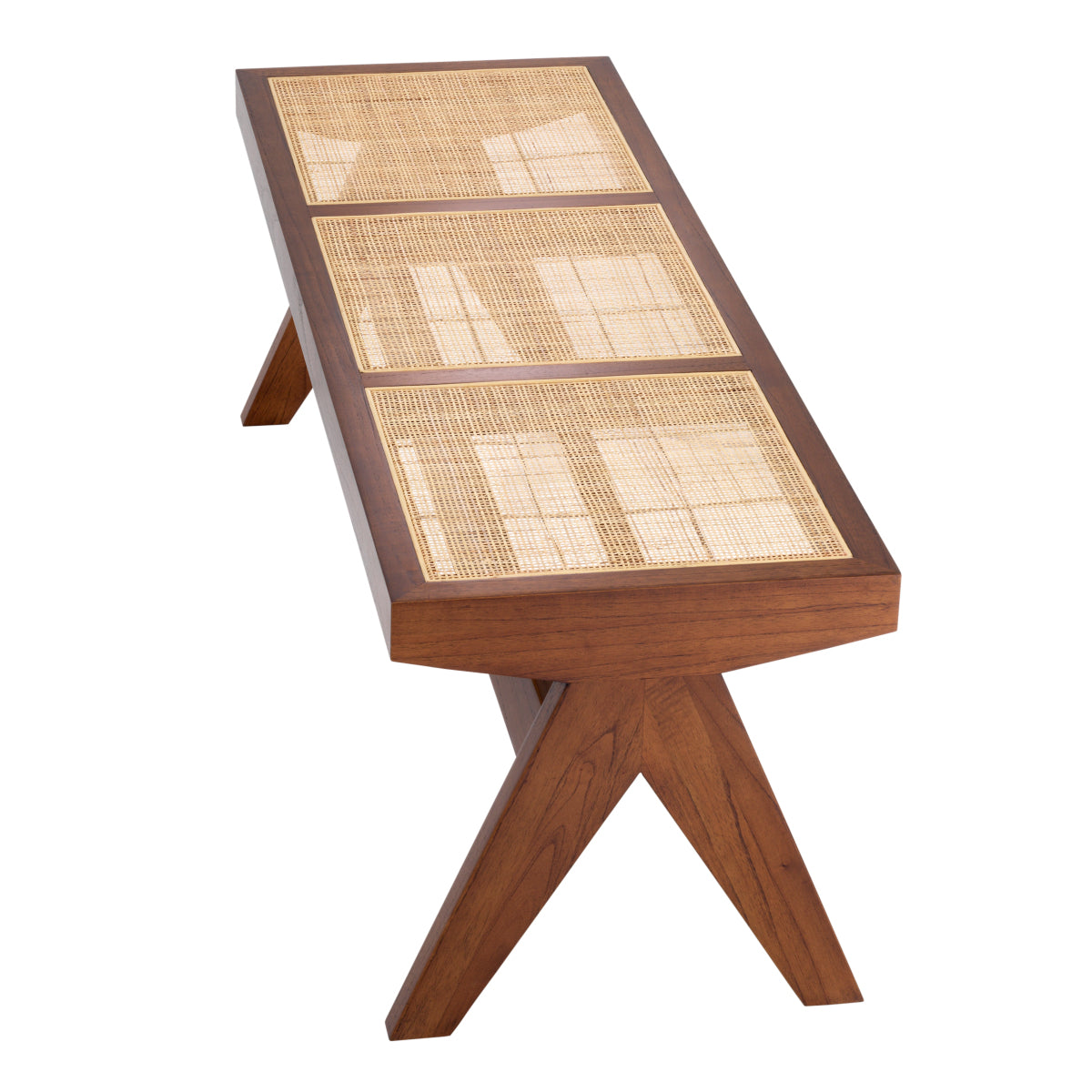 Brown Rattan Bench Arnaud | Eichholtz Miami