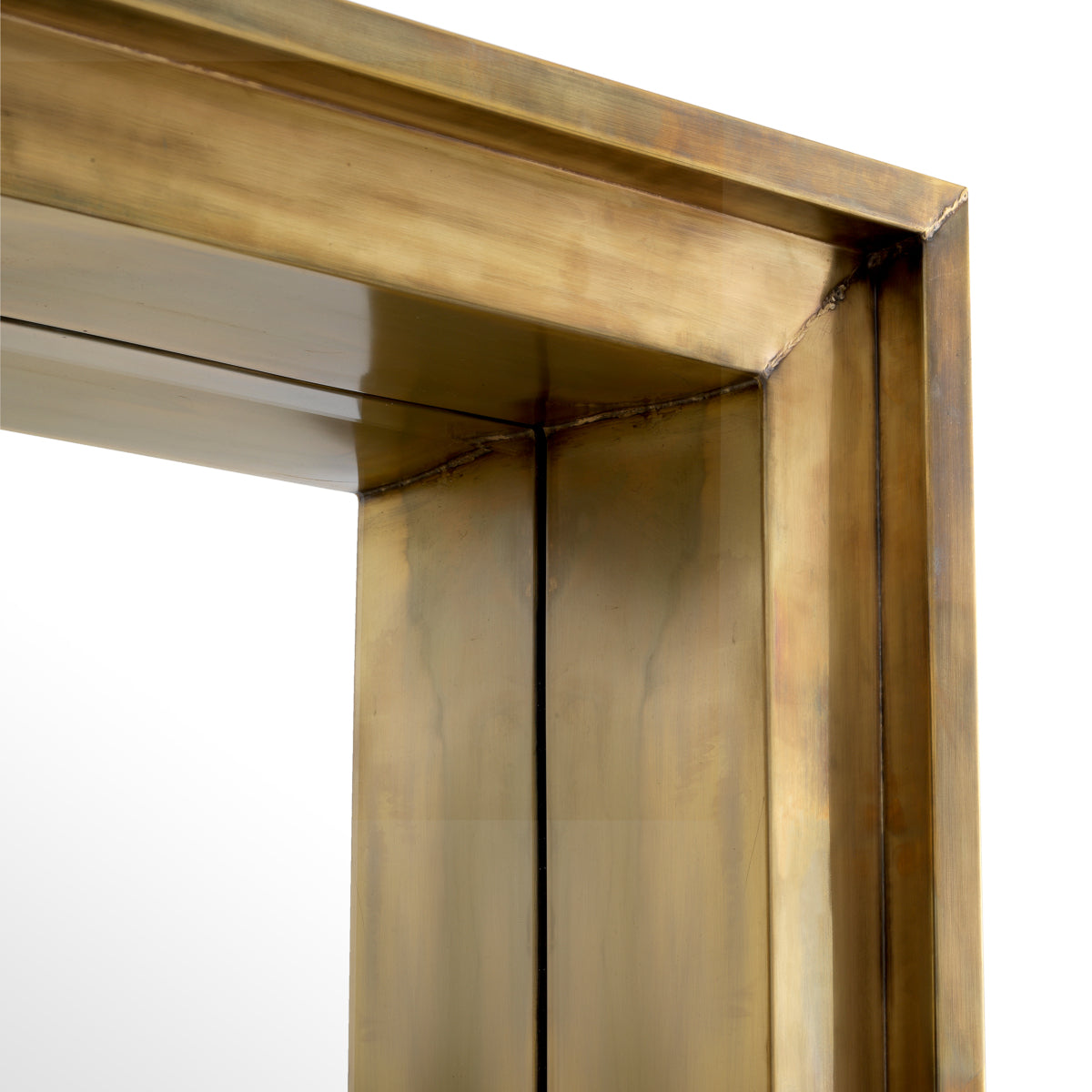 Vintage Brass Rectangular Mirror Magenta | Eichholtz Miami