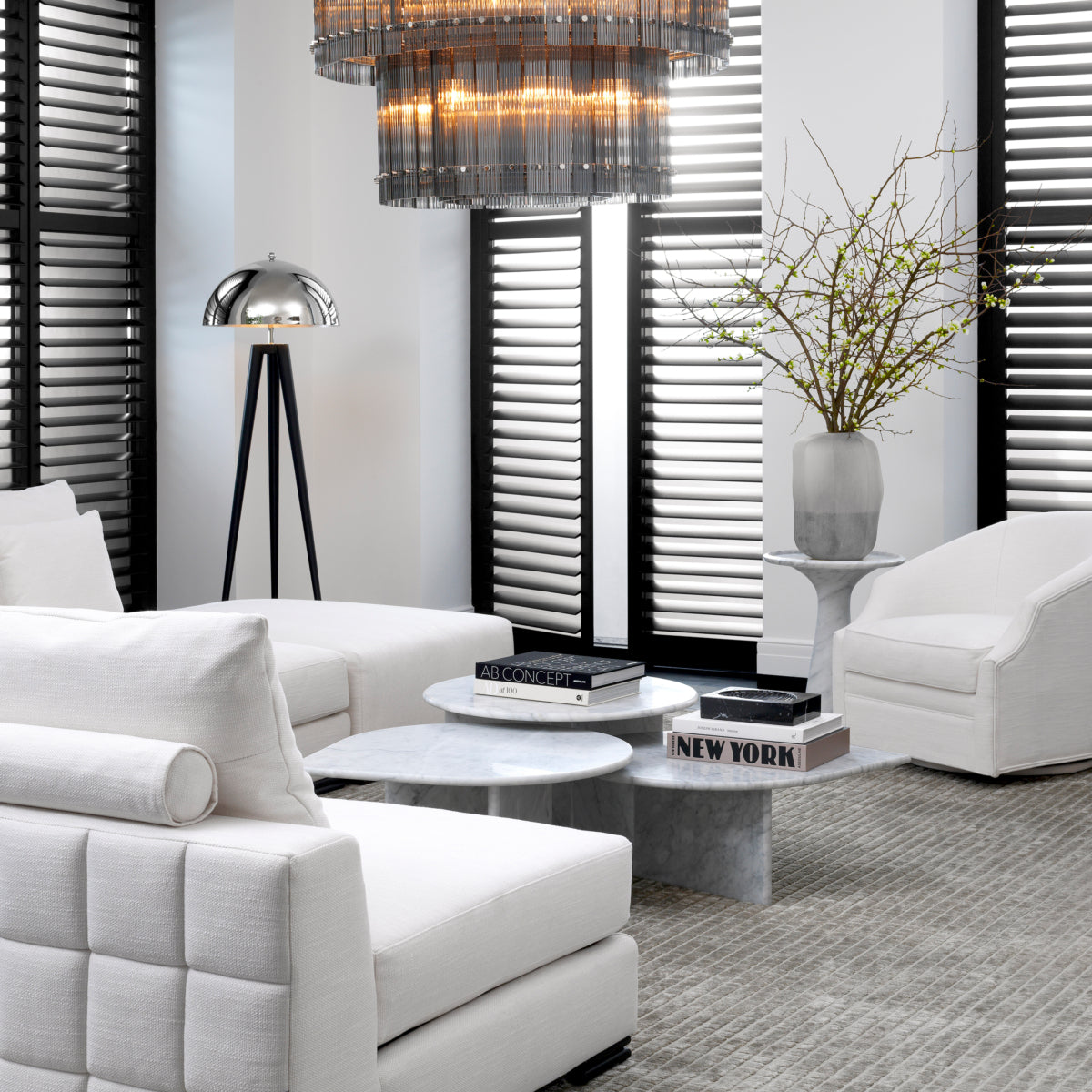 Honed Side Table Pompano Low | Eichholtz Miami