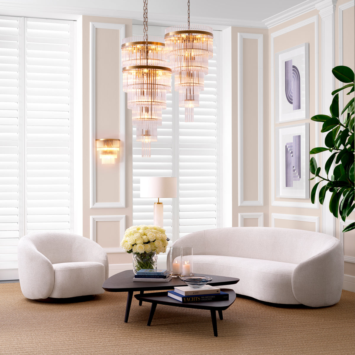 Vintage Triangular Coffee Table (2) Lauren | Eichholtz Miami