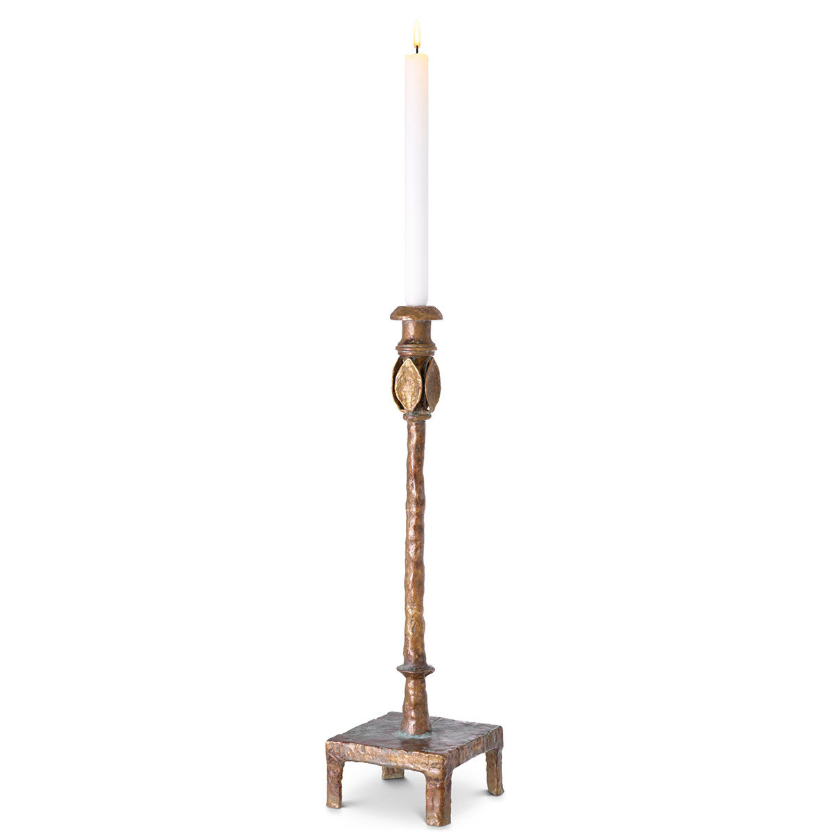 Antique Brass Candle Holder Santoro | Eichholtz Miami