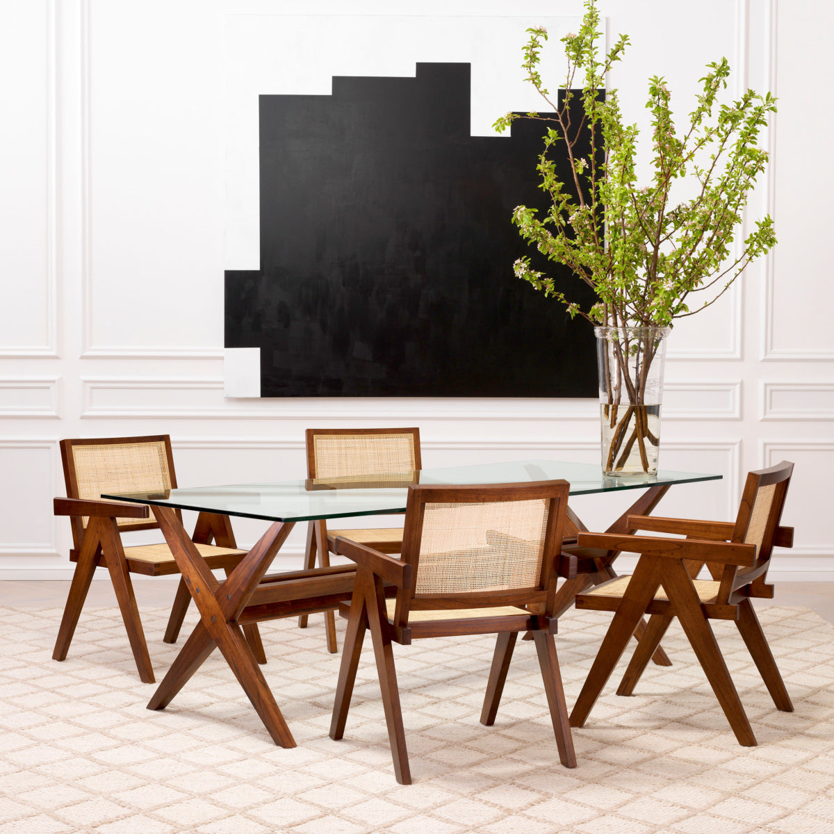 Rattan Cane Dining Armchair Aristide | Eichholtz Miami