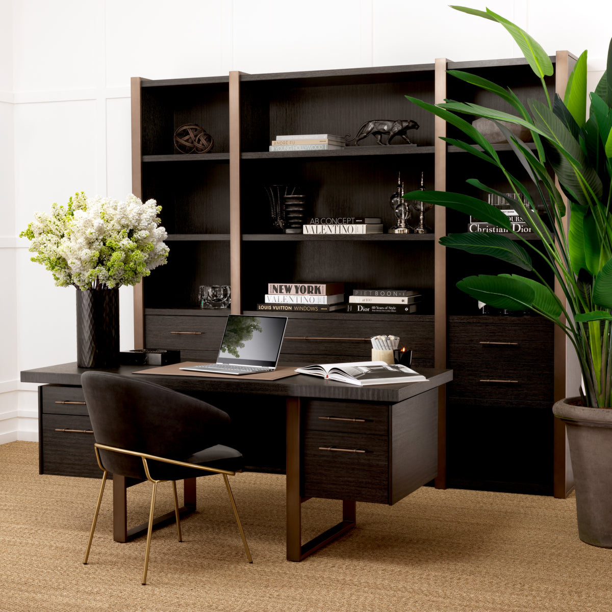 Charcoal Oak Desk Canova | Eichholtz Miami