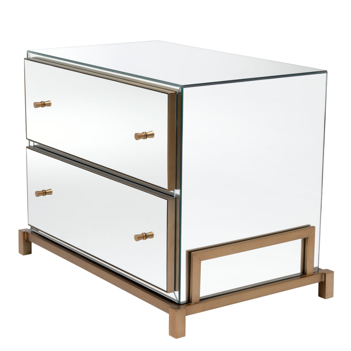 Mirror Glass Bedside Table Clarington | Eichholtz Miami
