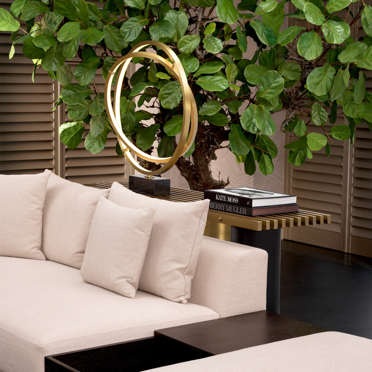 Brushed Brass Console Table Vauclair | Eichholtz Miami