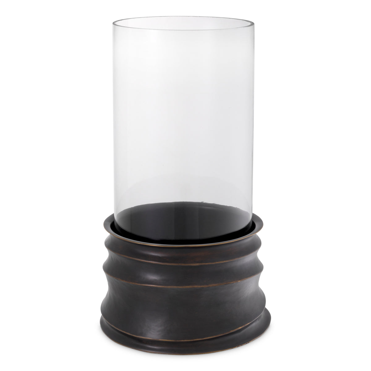 Hammered Bronze Glass Hurricane Gilardon | Eichholtz Miami