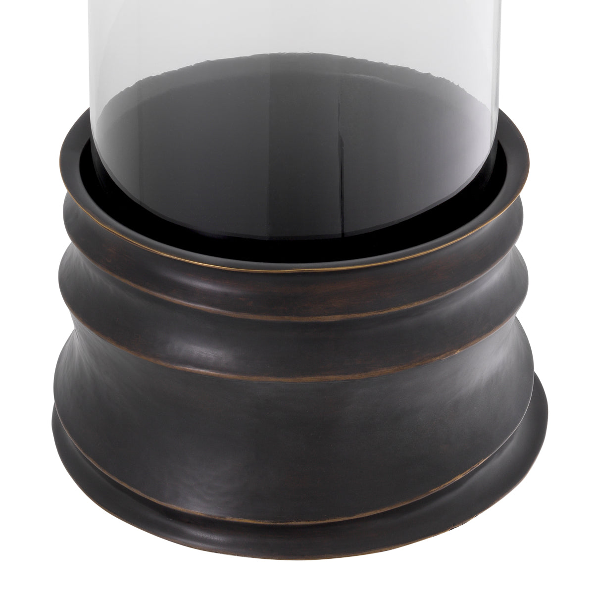 Hammered Bronze Glass Hurricane Gilardon | Eichholtz Miami