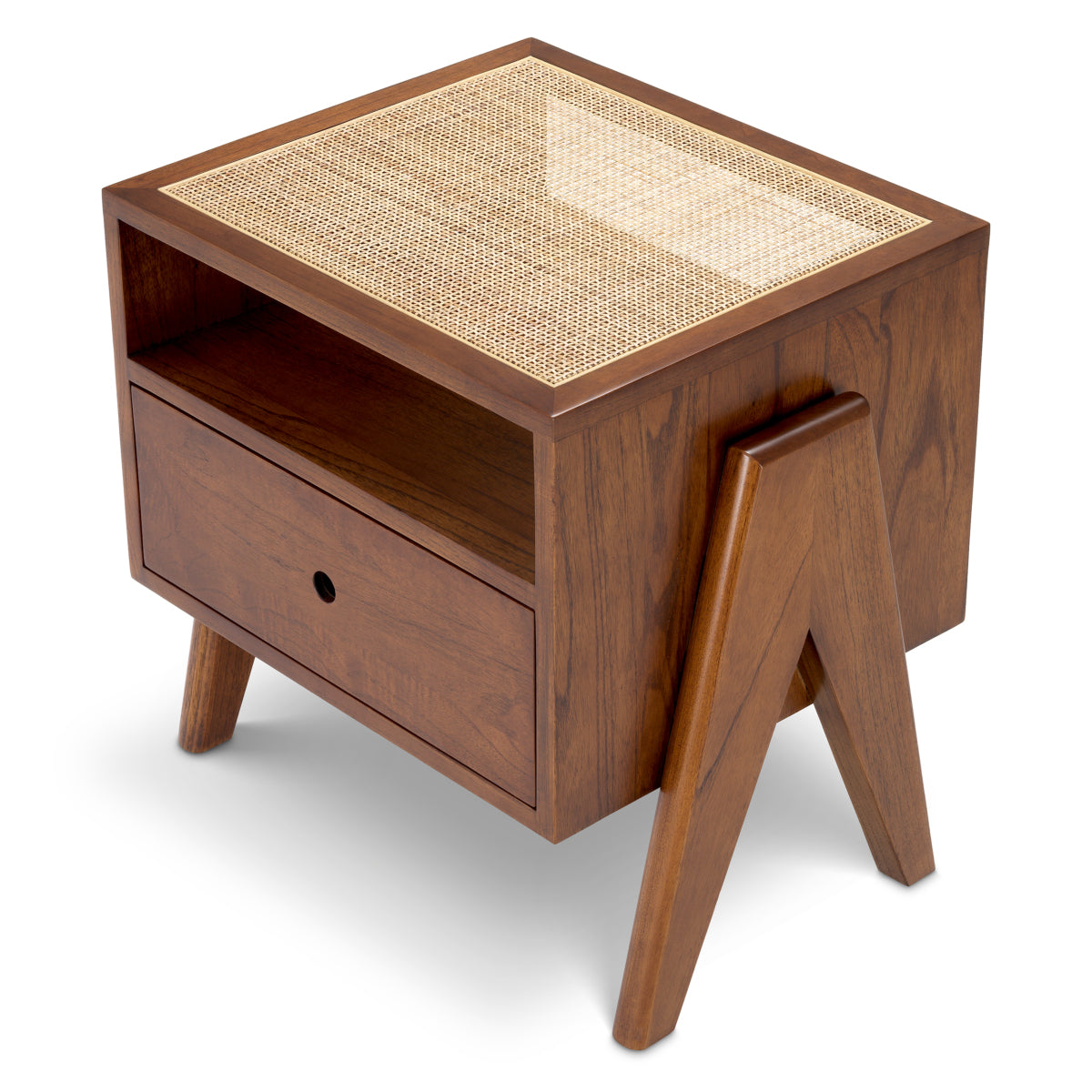 Rattan V-Legged Bedside Table Latour | Eichholtz Miami