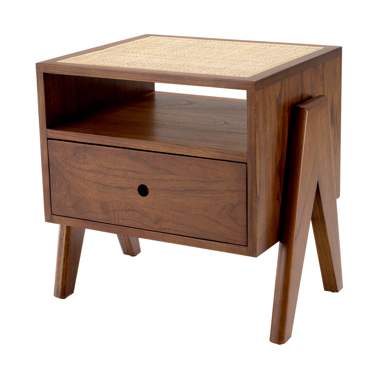 Rattan V-Legged Bedside Table Latour | Eichholtz Miami