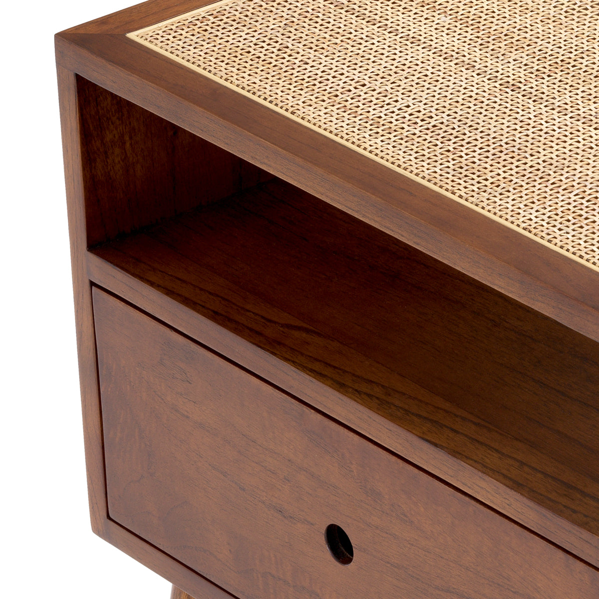Rattan V-Legged Bedside Table Latour | Eichholtz Miami
