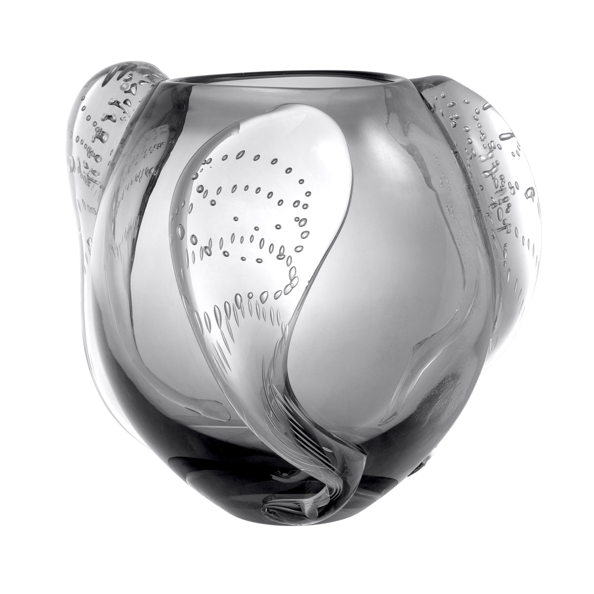Gray Handblown Glass Vase L Sianluca | Eichholtz Miami