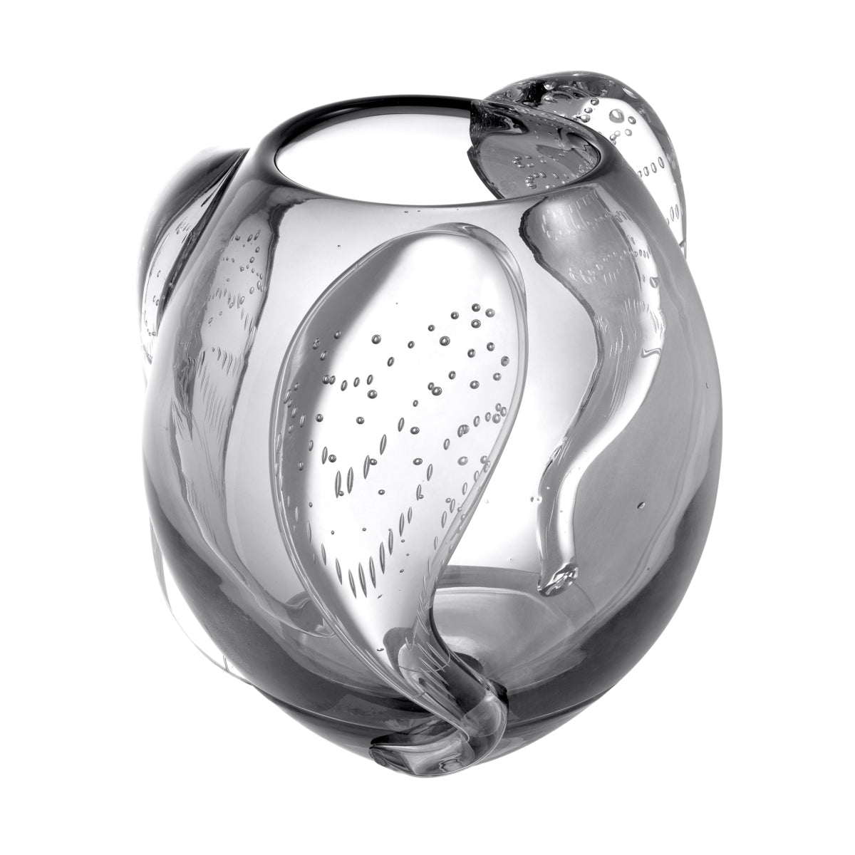 Gray Handblown Glass Vase L Sianluca | Eichholtz Miami