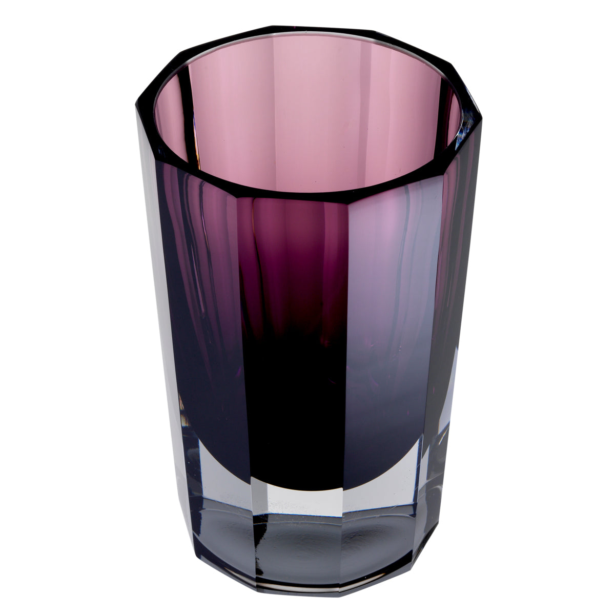 Purple Octagonal Glass Vase Chavez | Eichholtz Miami