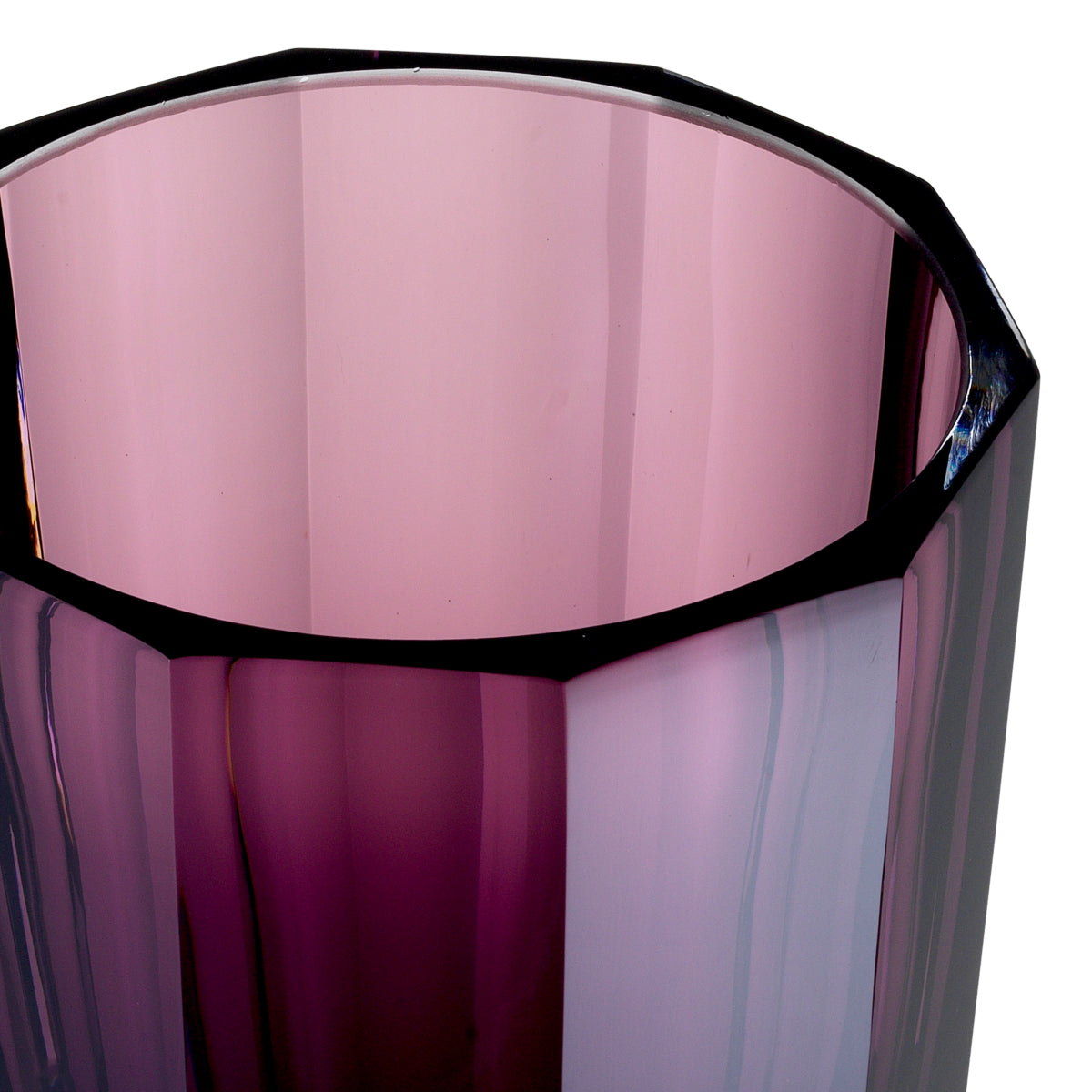 Purple Octagonal Glass Vase Chavez | Eichholtz Miami