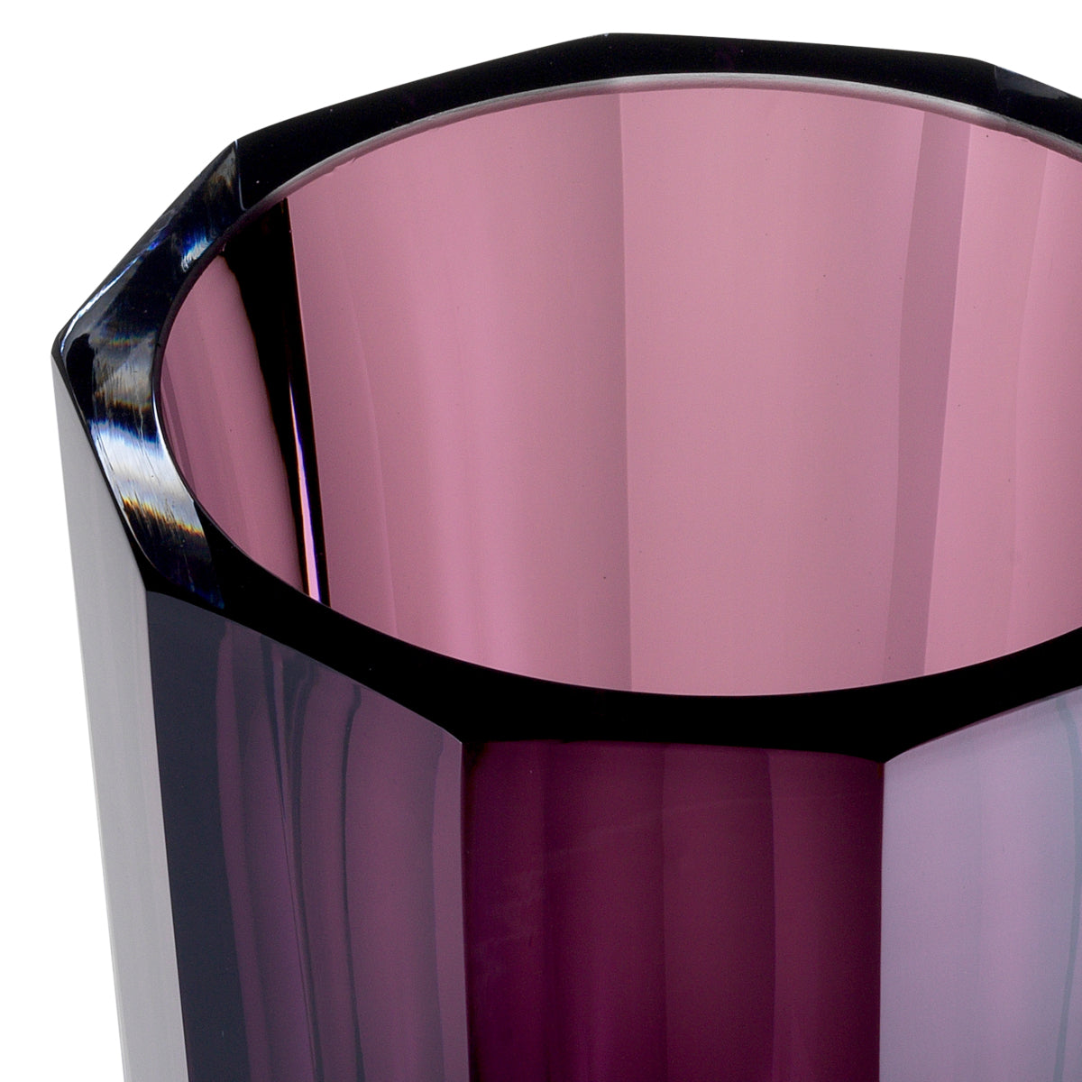 Purple Octagonal Glass Vase Chavez | Eichholtz Miami
