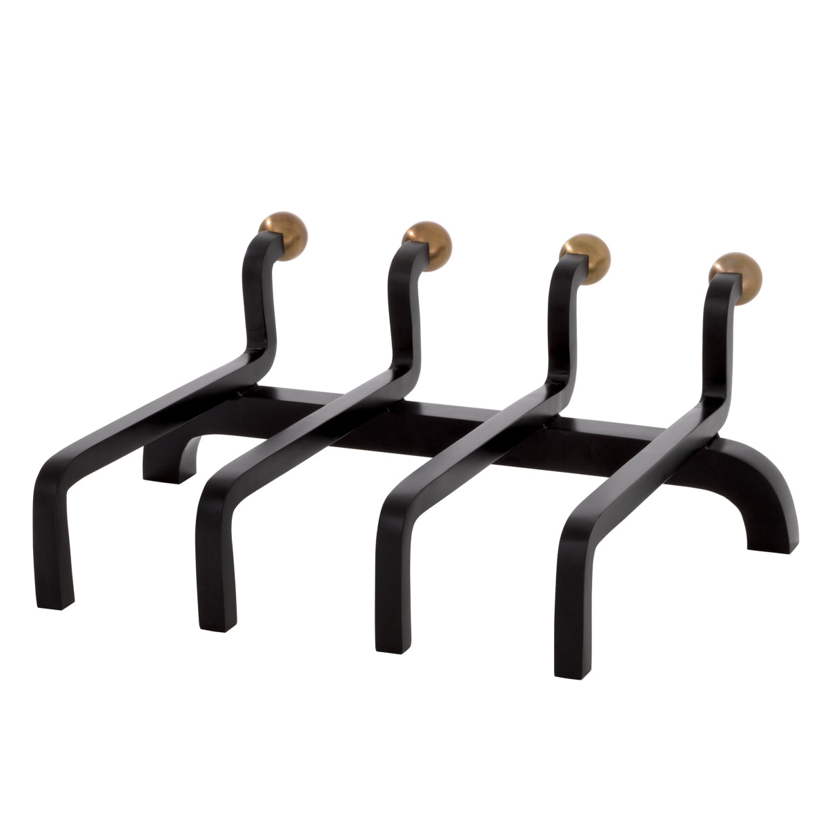 Black Metal Andiron Brinon | Eichholtz Miami