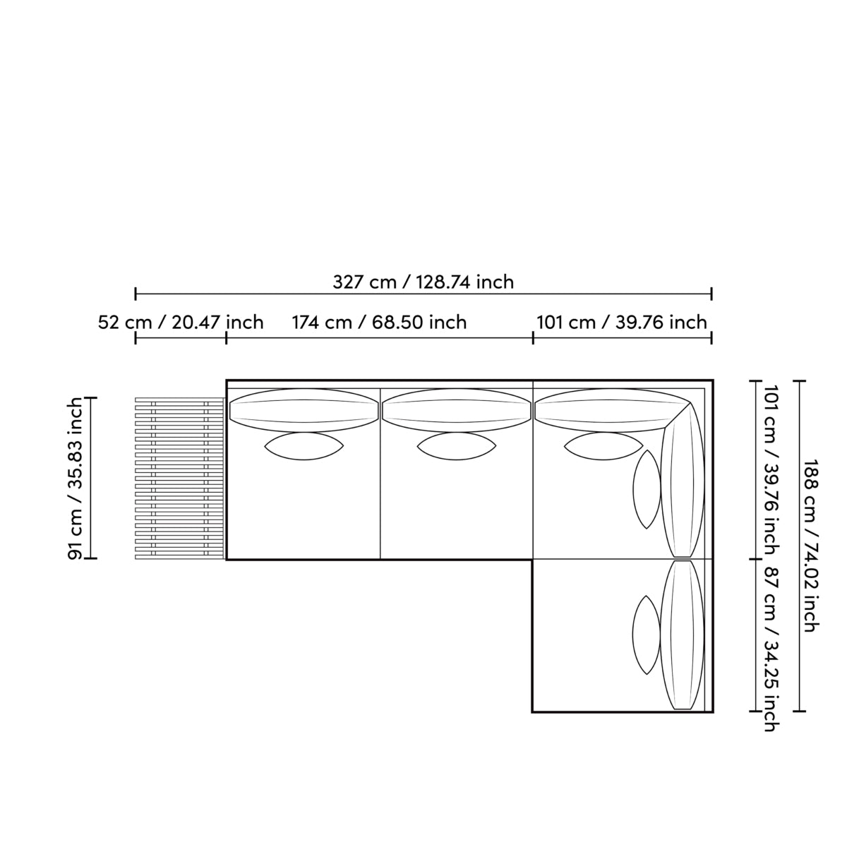 Sand Finish Outdoor Sofa Royal Palm | Eichholtz Miami