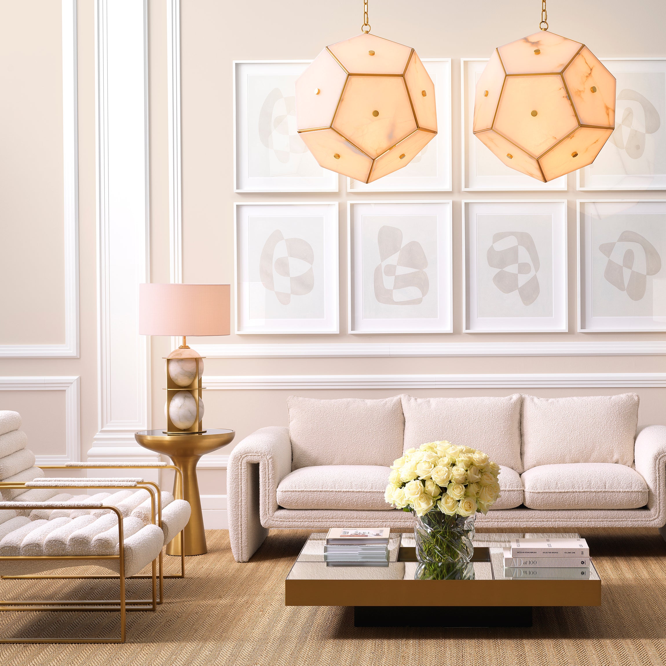 Brass Alabaster Table Lamp Eternity | Eichholtz Miami