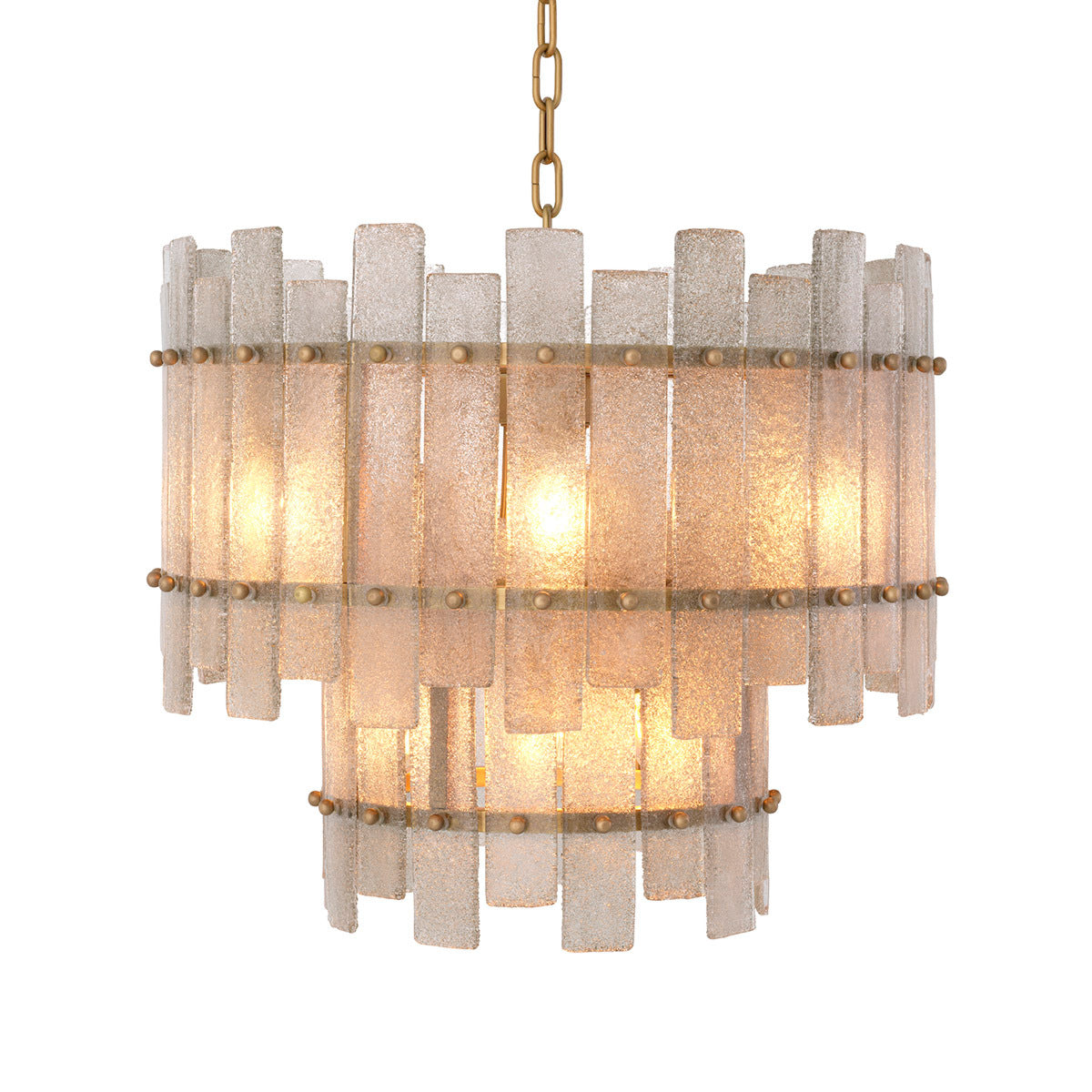 Frosted Hand-Blown Glass Chandelier Caprera | Eichholtz Miami