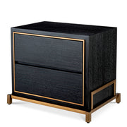 Charcoal Oak Bedside Table Hazel | Eichholtz Miami