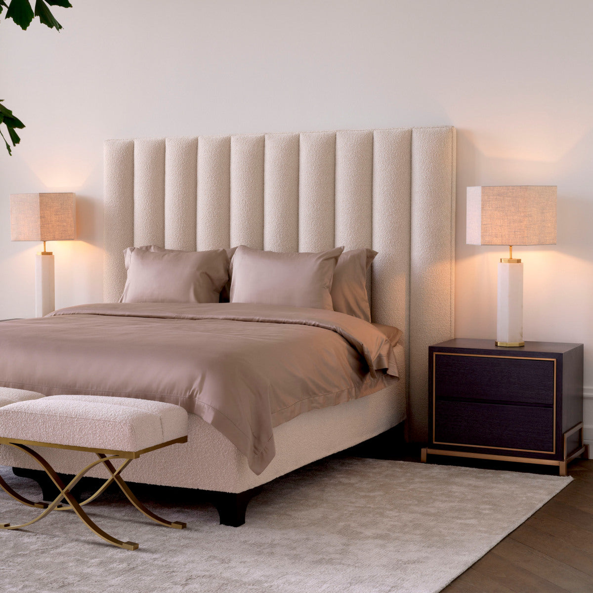 Charcoal Oak Bedside Table Hazel | Eichholtz Miami