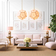 Pentagonal Alabaster Lantern Gallo | Eichholtz Miami