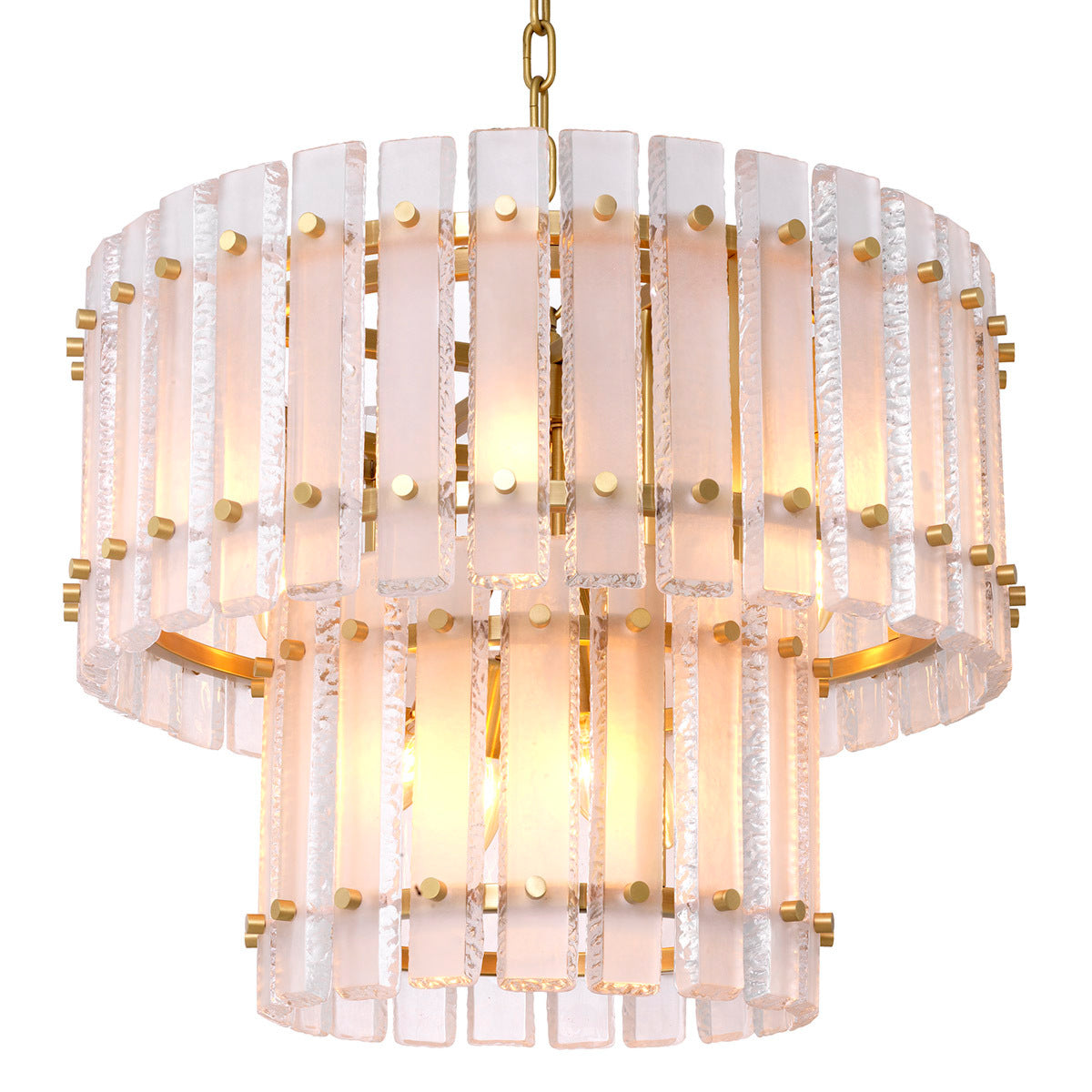 Frosted Glass Plates Chandelier Blason | Eichholtz Miami