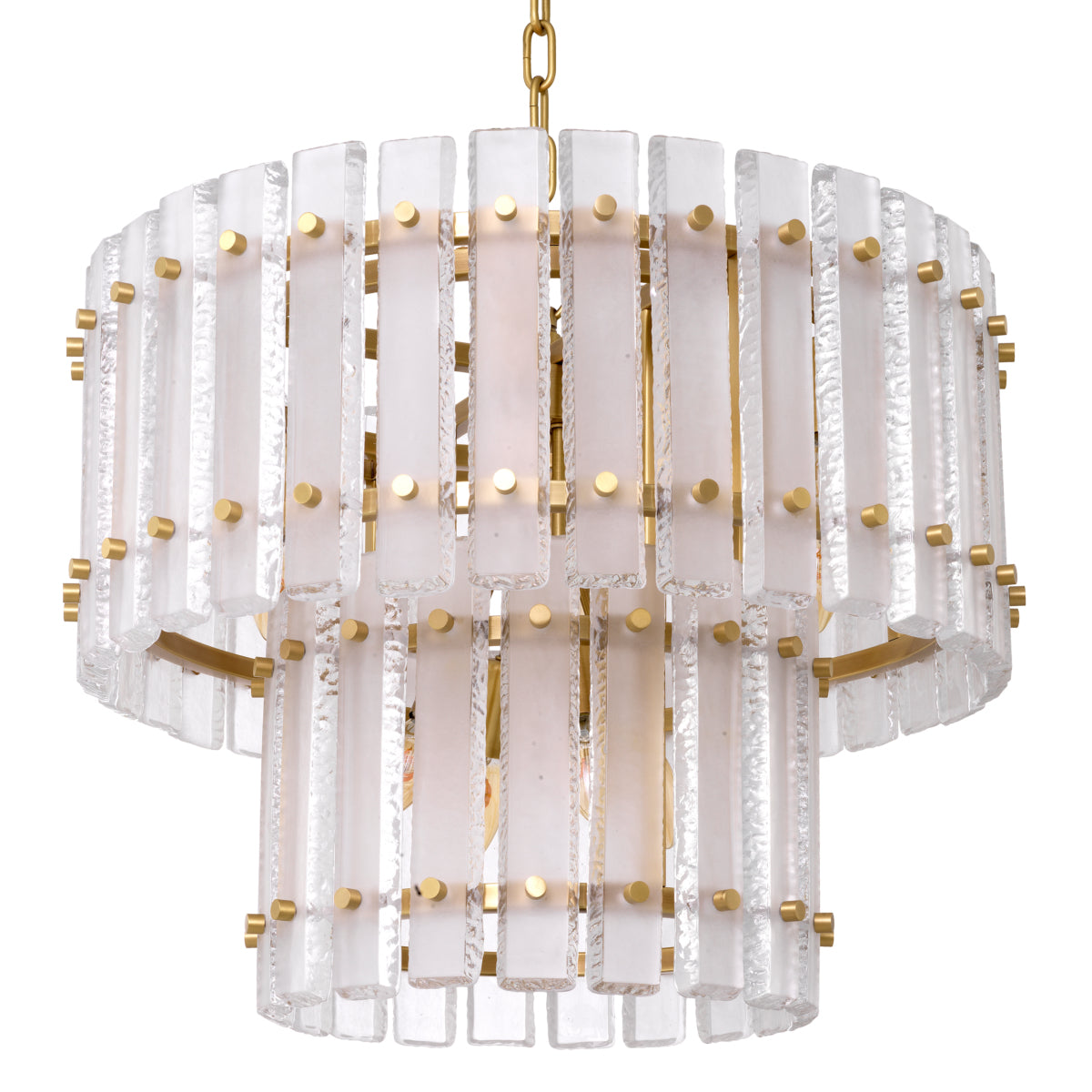 Frosted Glass Plates Chandelier Blason | Eichholtz Miami