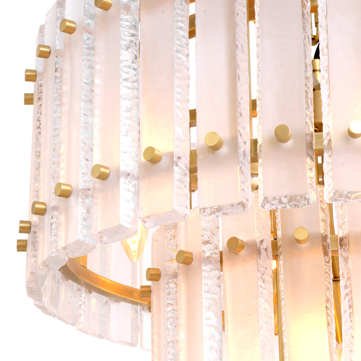 Frosted Glass Plates Chandelier Blason | Eichholtz Miami