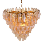 Diamond Amber Glass Chandelier Benini | Eichholtz Miami
