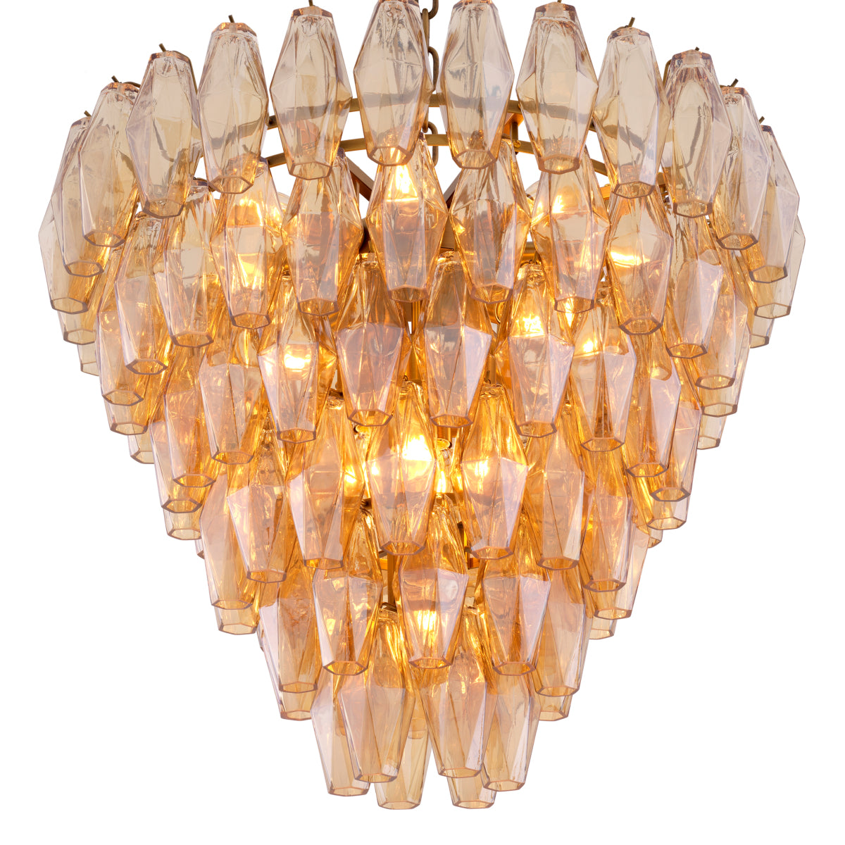 Diamond Amber Glass Chandelier Benini | Eichholtz Miami