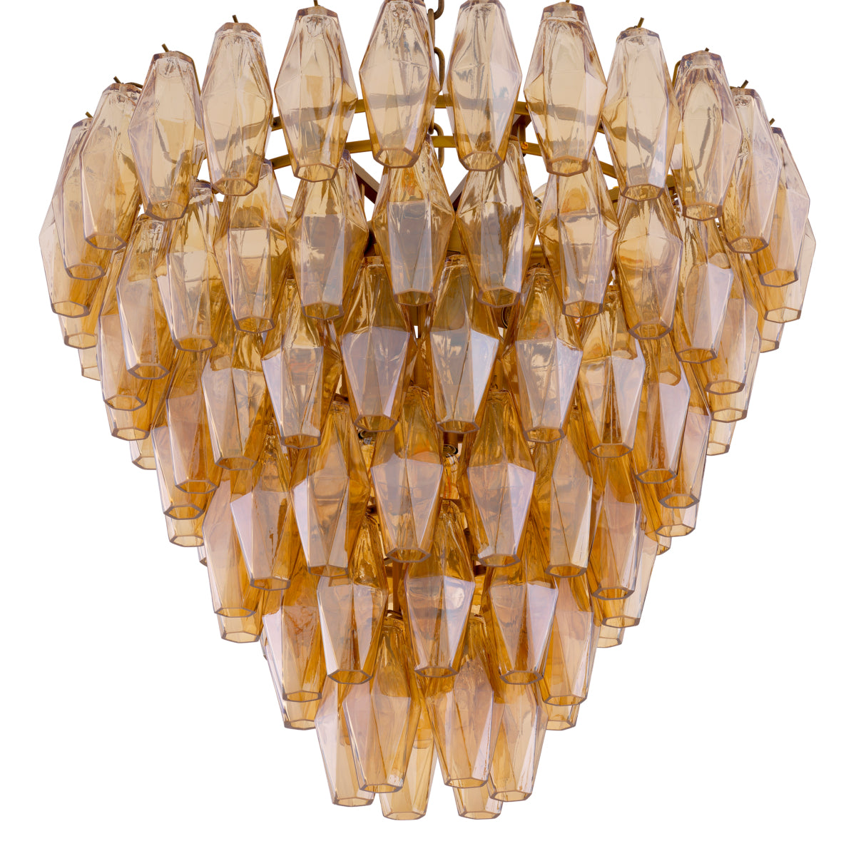 Diamond Amber Glass Chandelier Benini | Eichholtz Miami