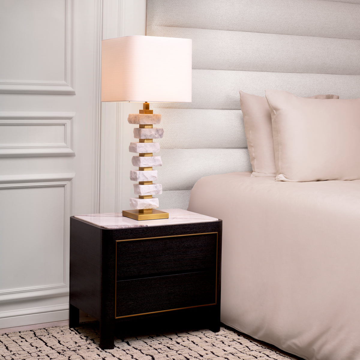 Charcoal Gray Bedside Table Corazon | Eichholtz Miami