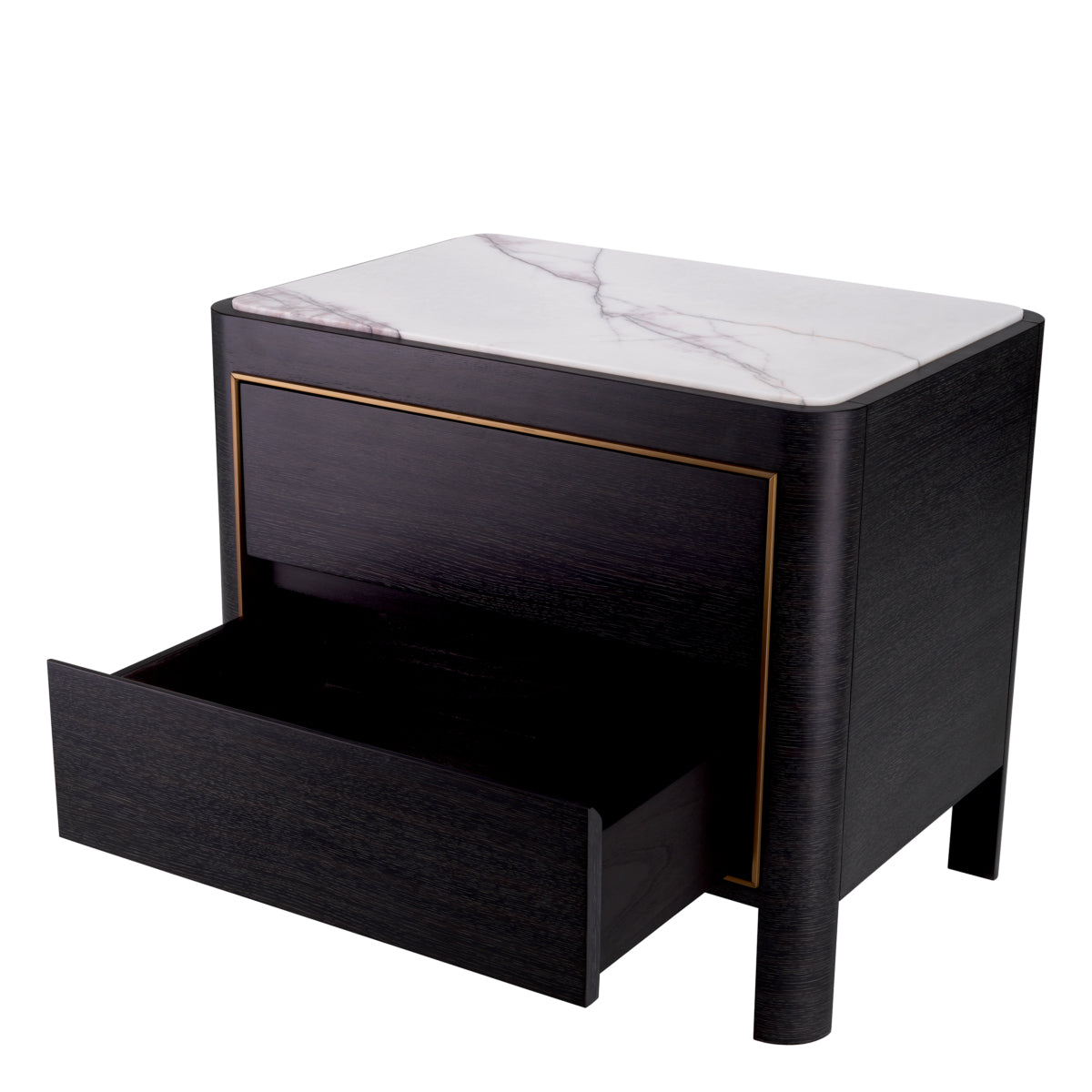 Charcoal Gray Bedside Table Corazon | Eichholtz Miami