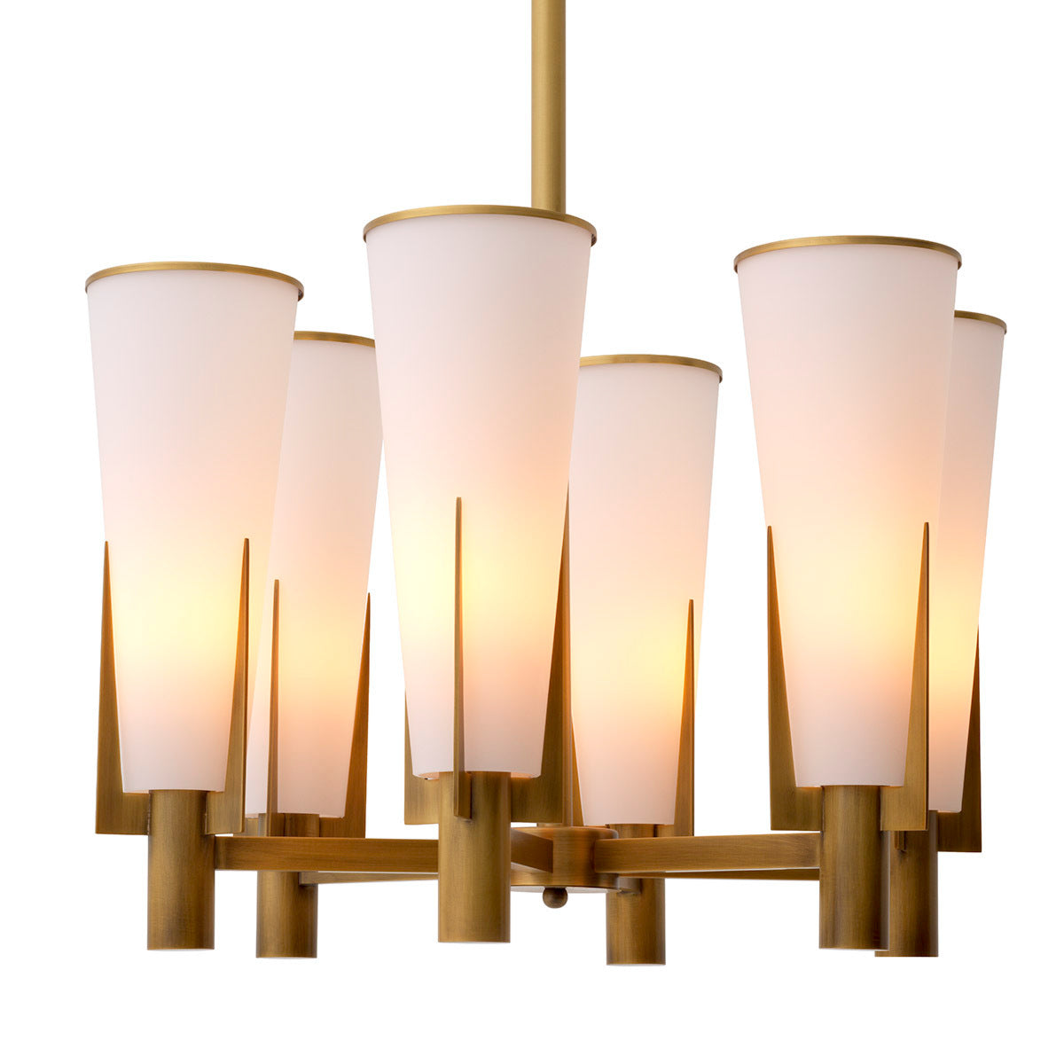 Cone Shade Brass Chandelier Dino | Eichholtz Miami
